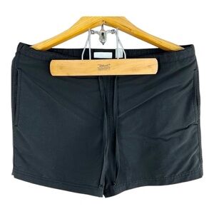 L.L. Bean Charcoal Gray Drawstring Pull On Swim Shorts Swim Cover Lined Size XS